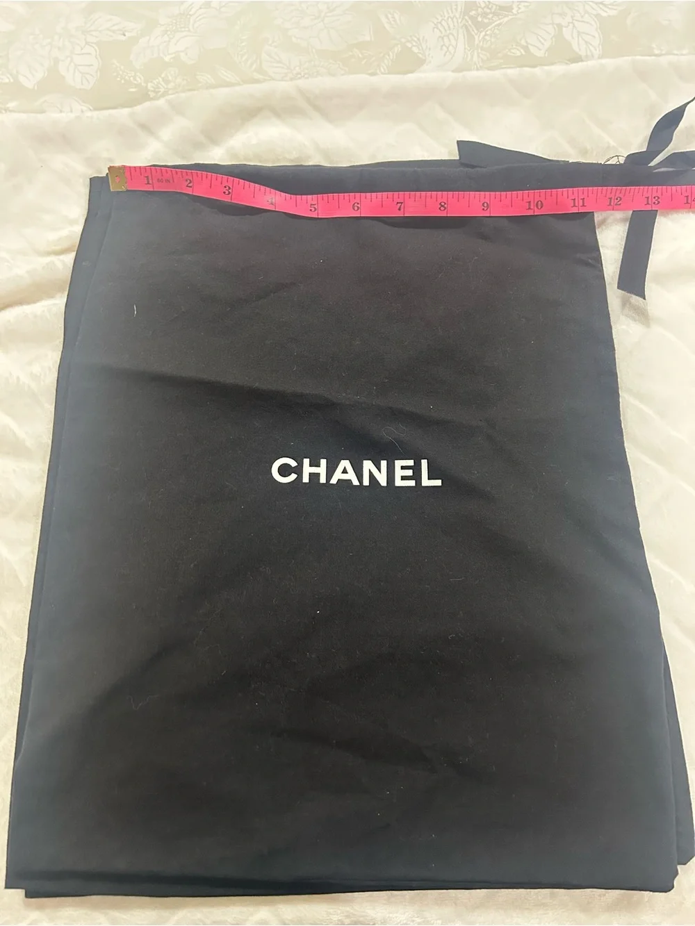 CHANEL Black Fabric Logo Drawstring Dust Bags - 3